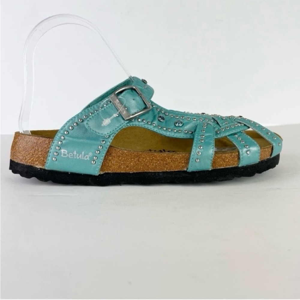 Birkenstock Betula Lambada Turquoise Teal Mermaid Crystal Studded Sandals EUC - Picture 8 of 14